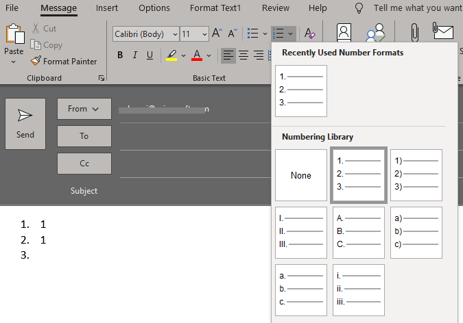 Cannot change numeral according to context in Outlook - Microsoft Q&A