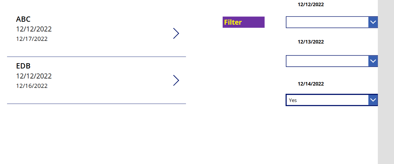 Always show record in Powerapps gallery between date ranges - Microsoft Q&A