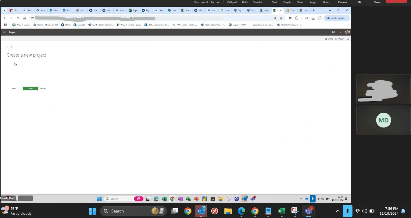 Unable to create project on online site - Microsoft Q&A