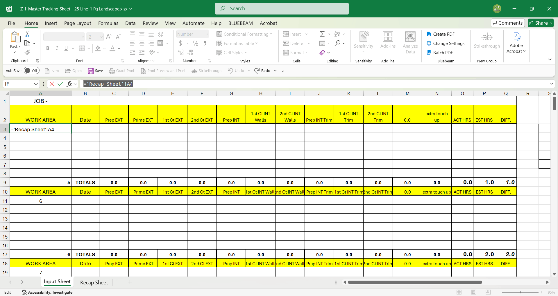 How do I get Input Sheet, cell A4, custom format to equal Recap Sheet ...