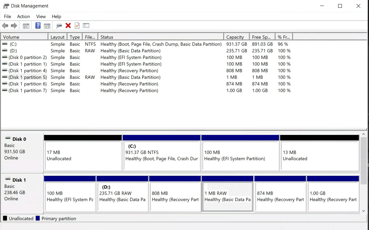 HDD drive D: corruption / scanning and repairing volume at startup