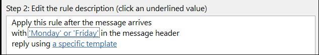 Automatic reply's for certain days - Microsoft Q&A