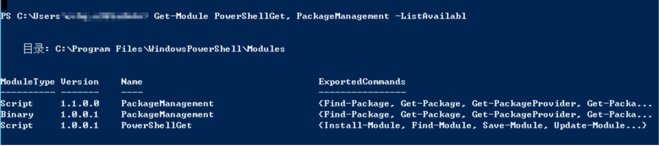 About the error caused by installing the module with PowerShell ...