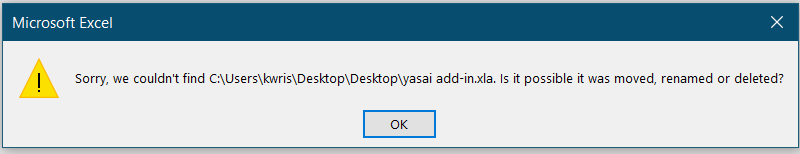 Excel 2016 add-in problem - Microsoft Q&A