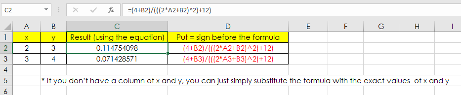 Mathematical expressions in Excel - Microsoft Q&A