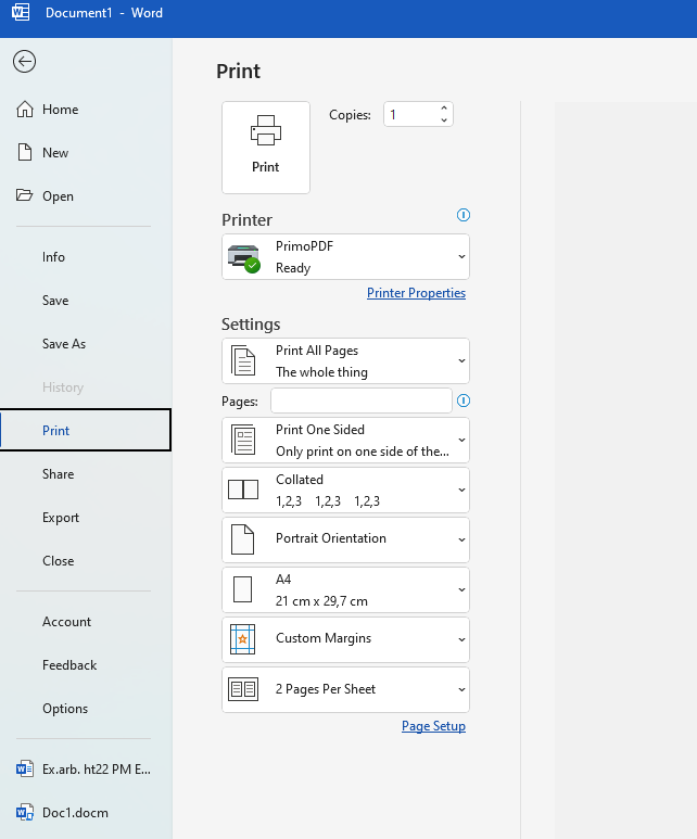 Problems with 2-up printing in Word 365 on Window 10 - Microsoft Q&A