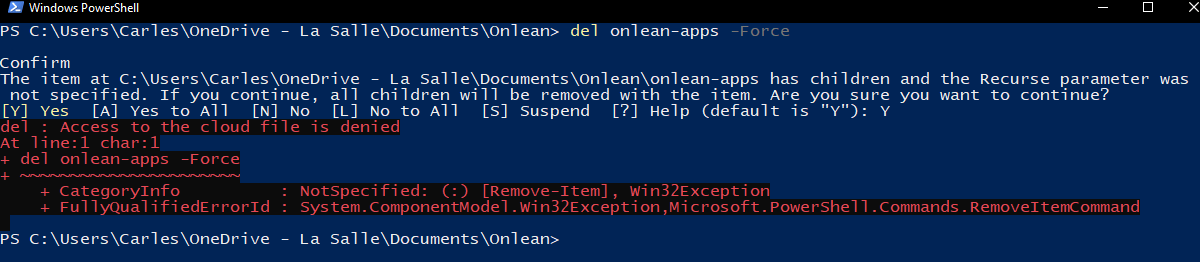 Uninstalled OneDrive and still cannot delete folder - Microsoft Q&A