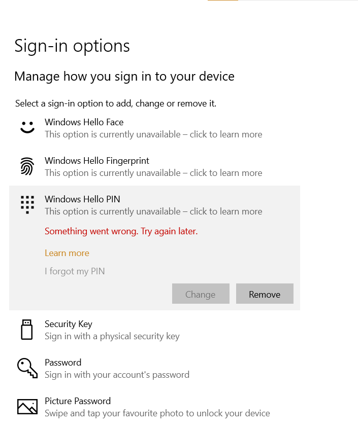 Windows Hello Sign-in options not working on brand new computer ...
