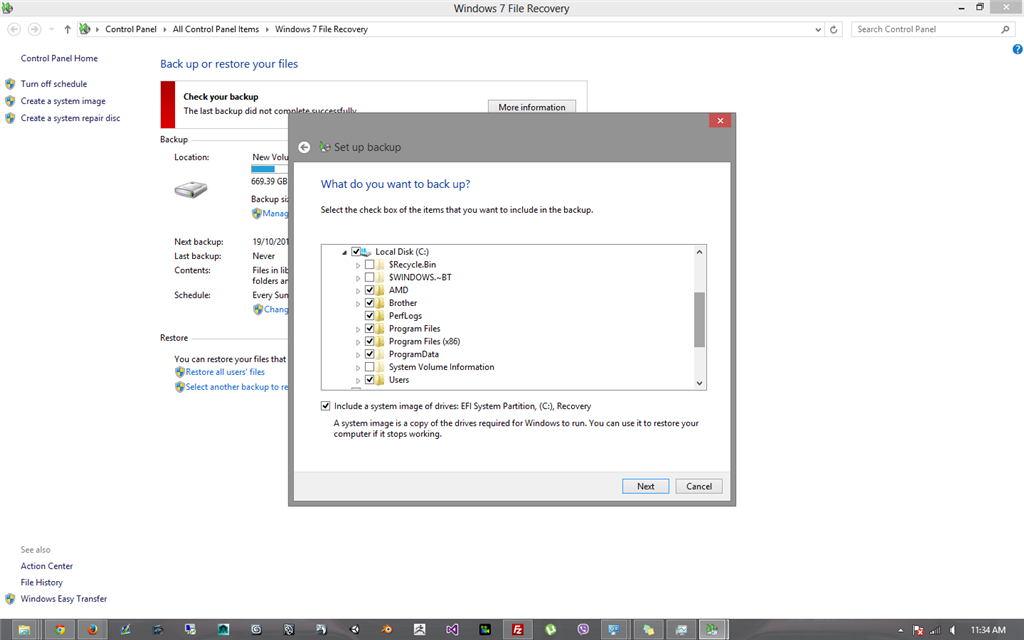 Windows 8 forum: Windows 8 System image backup failure [0x80780166 ...
