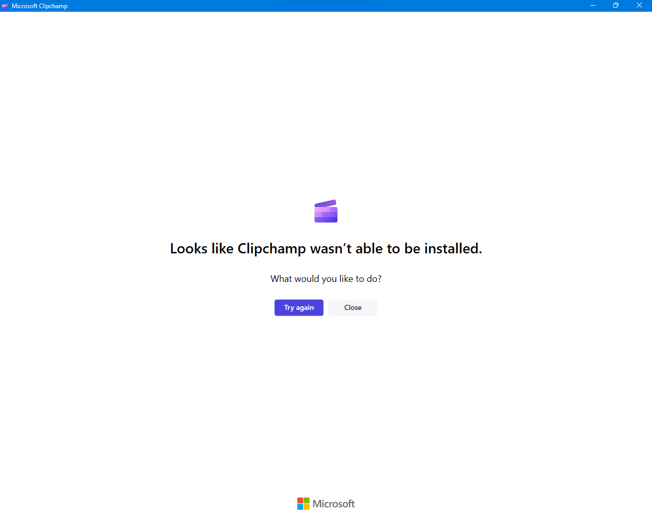 Clipchamp error pleas help me - Microsoft Q&A