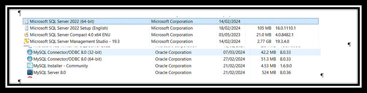 SQL_in_easy_steps_4th_edition_chapter_1_page_16_image_of_what_ive_got_installed