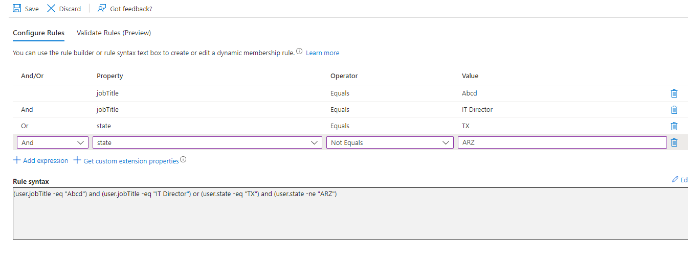 Dynamic Membership rules questions Microsoft Q&A