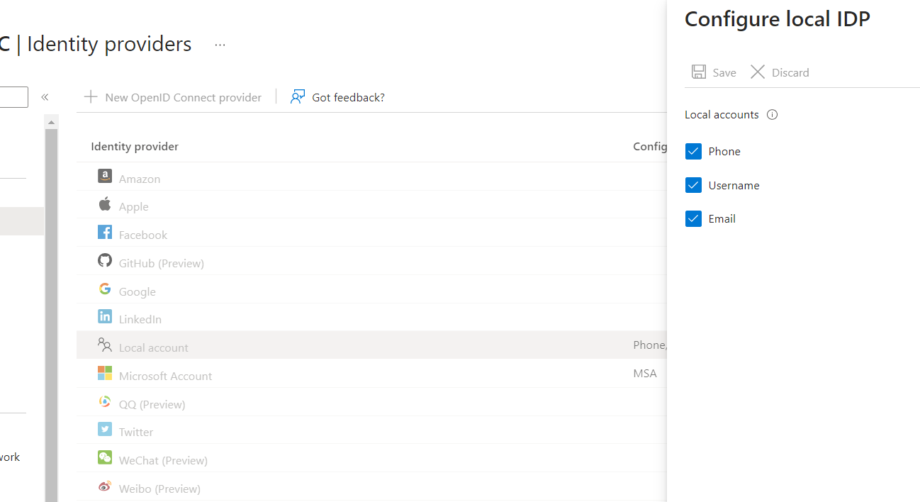 Identity providers - Microsoft Q&A