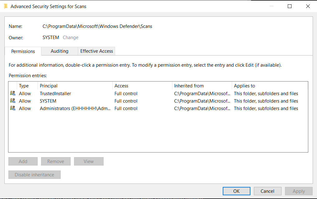 Unable to remove already deleted threats from Windows Defender ...