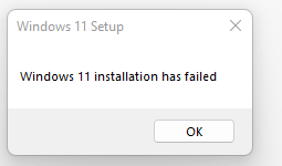 Windows 11 In Place Upgrade Keeps failing - Microsoft Q&A