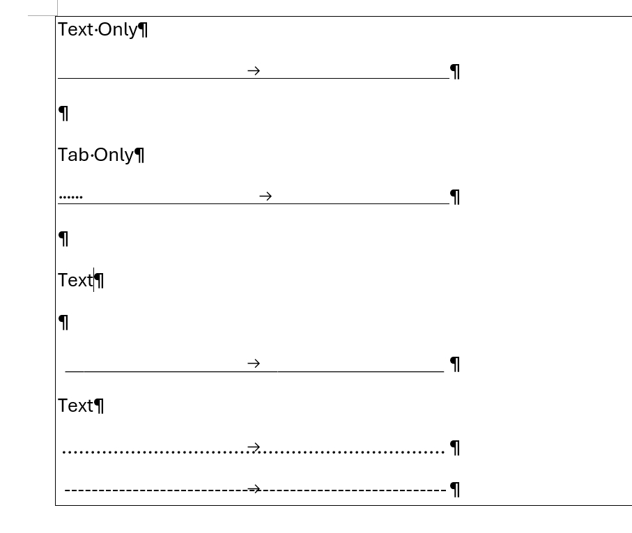 The tab leader adds unwanted space. - Microsoft Q&A