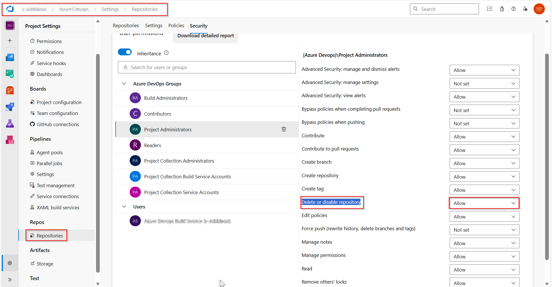 How to fix disabled ADO project - Microsoft Q&A
