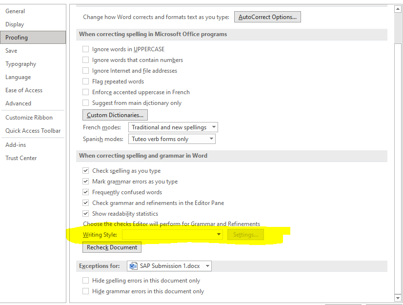 Word Editor is not working, no selection from writing style - Microsoft Q&A
