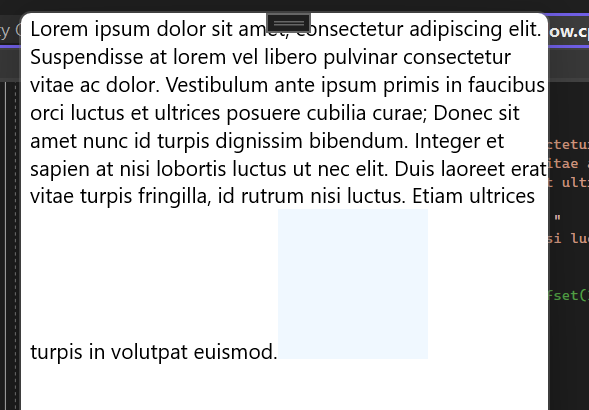 WinUI3 : How to exclude particular area in RichTextBlock for text to ...