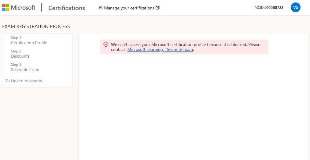 Scheduling the exam - Microsoft Q&A