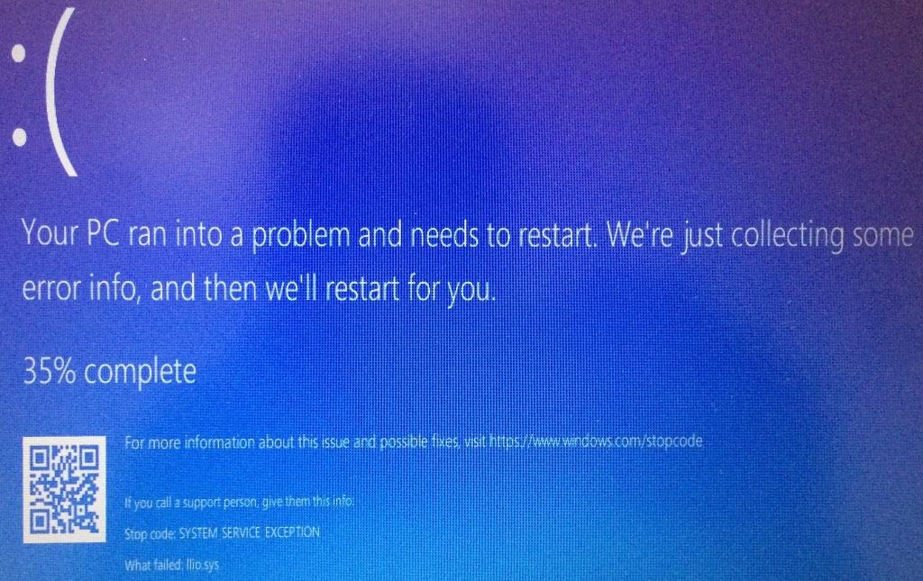 My System restarts itself showing a blue screen when I am online ...