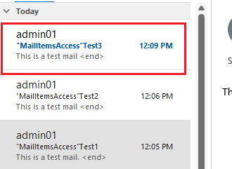 Mail Item accessed. - Microsoft Q&A