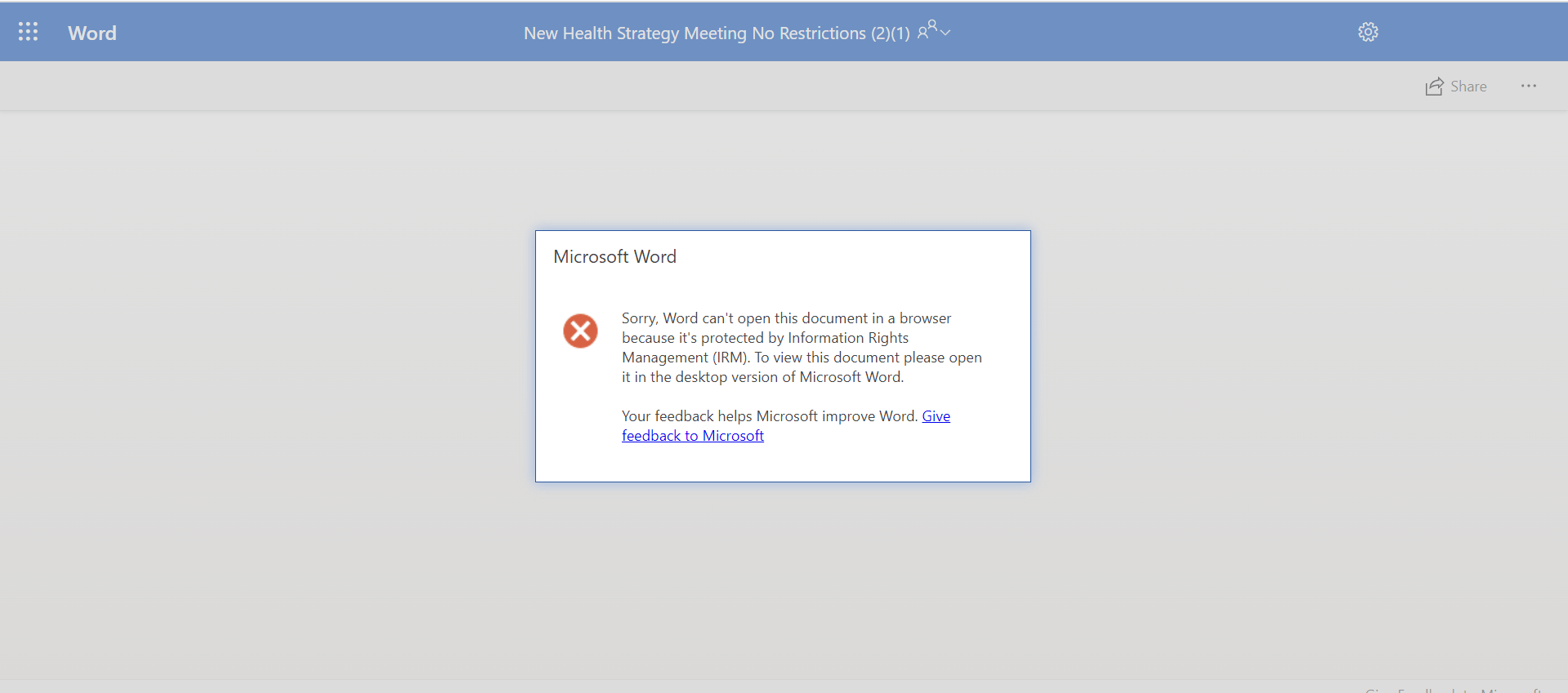 Restrict access and download of a word document when sharing ...