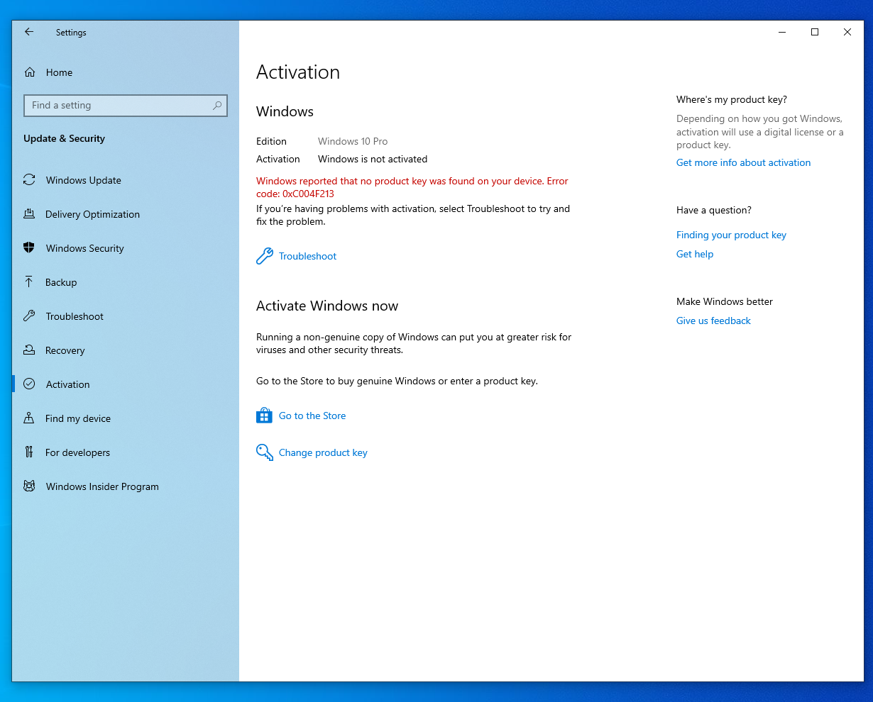 Activating windows with digital license - Microsoft Q&A
