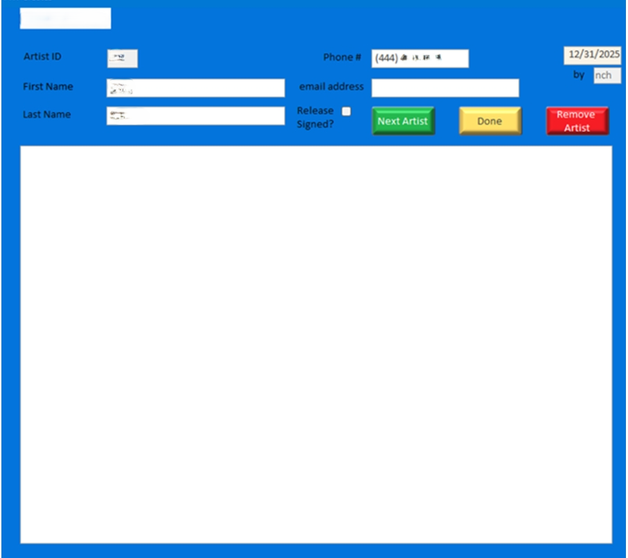 Screenshot of the reported issue