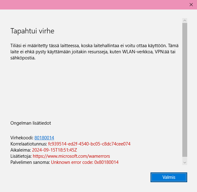 I can't add my school account to my device - Microsoft Q&A