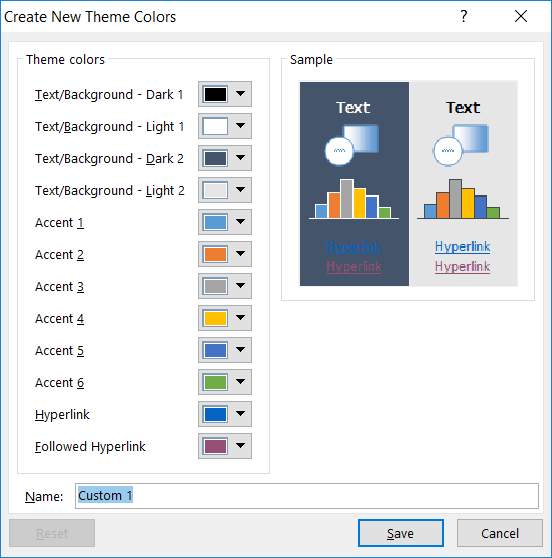 Customising colour palette in word but no option to customise and ...