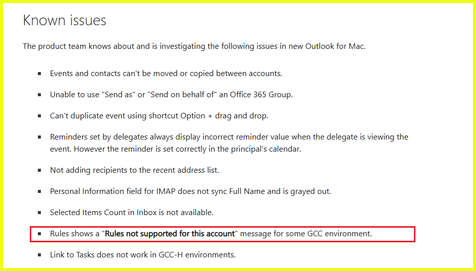 inbox rules and live chat not working - Microsoft Q&A