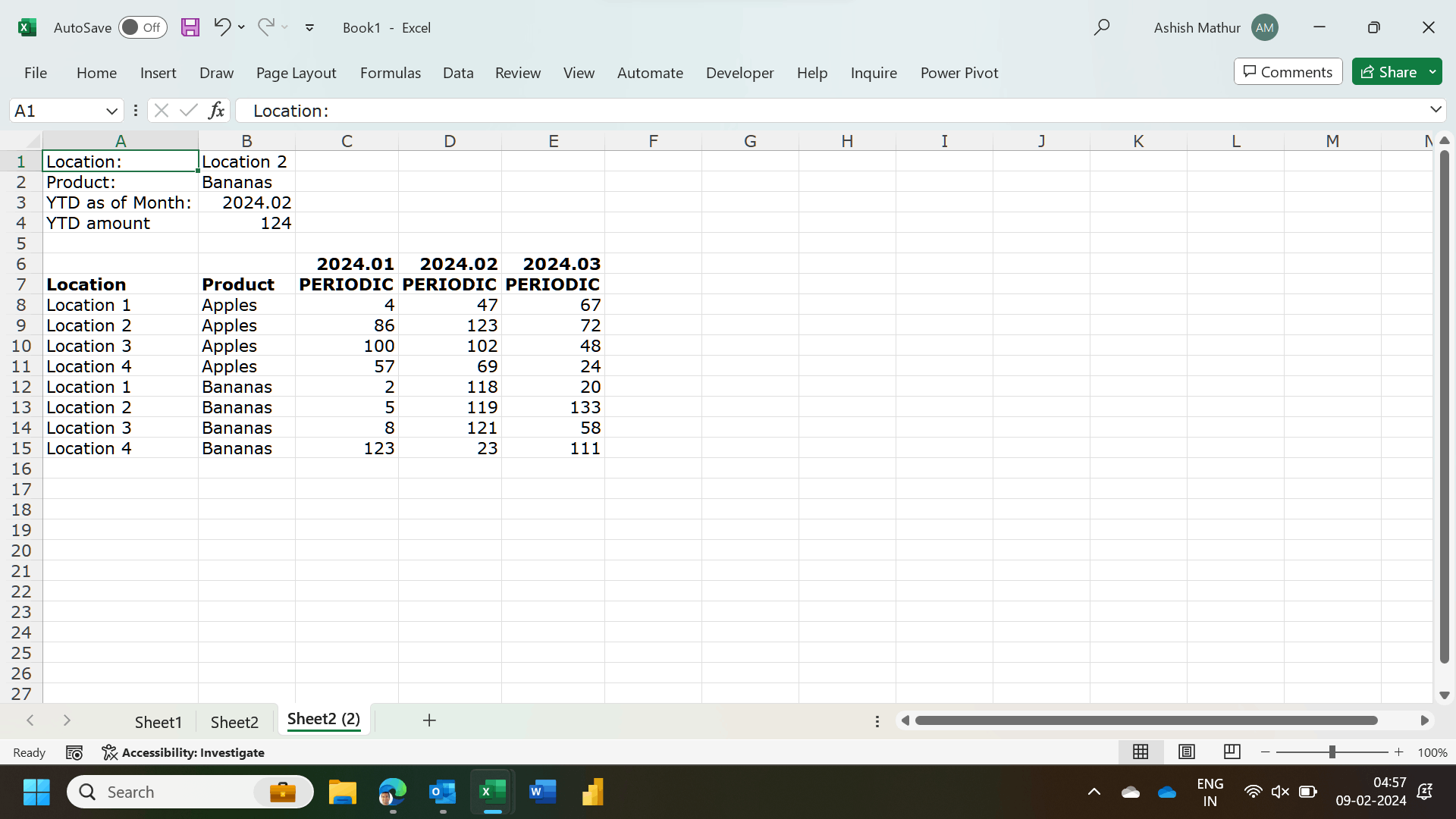 How do I sum multiple columns of data based on current month in the ...