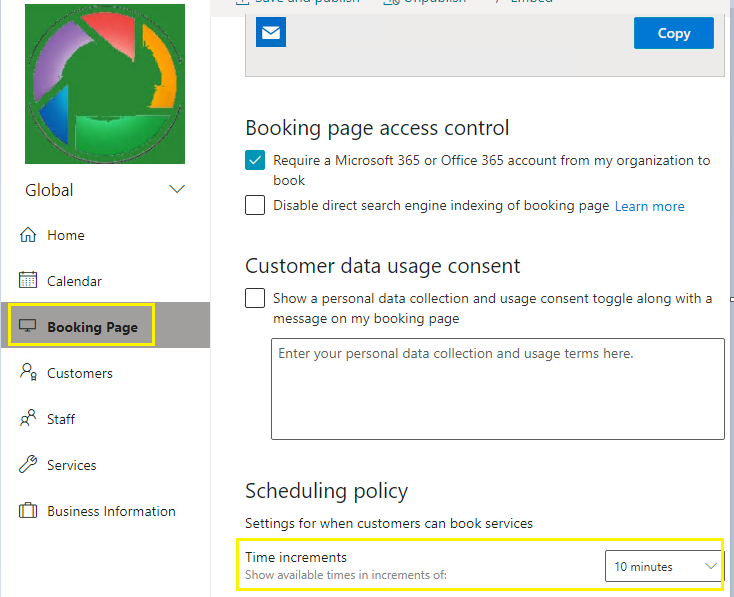 bookings time slots only showing first time slot - Microsoft Q&A
