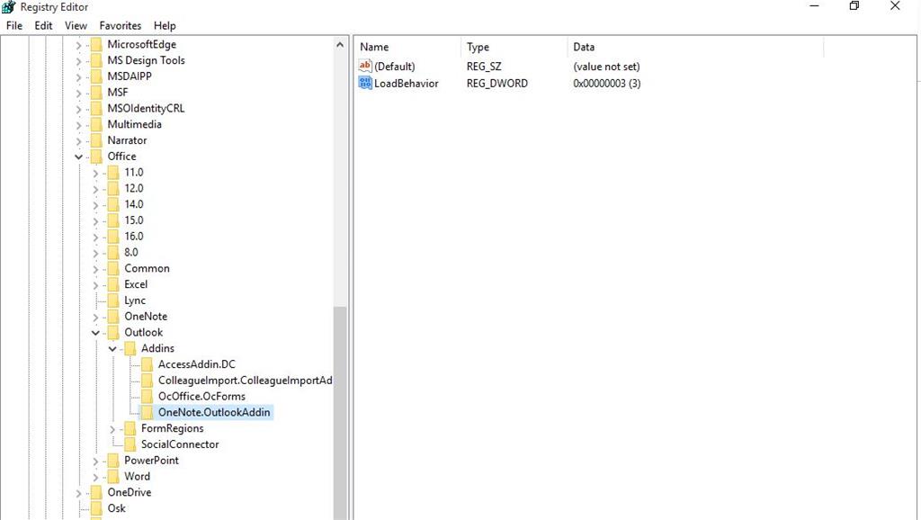 Outlook One-Note add-in does not persist - Microsoft Q&A