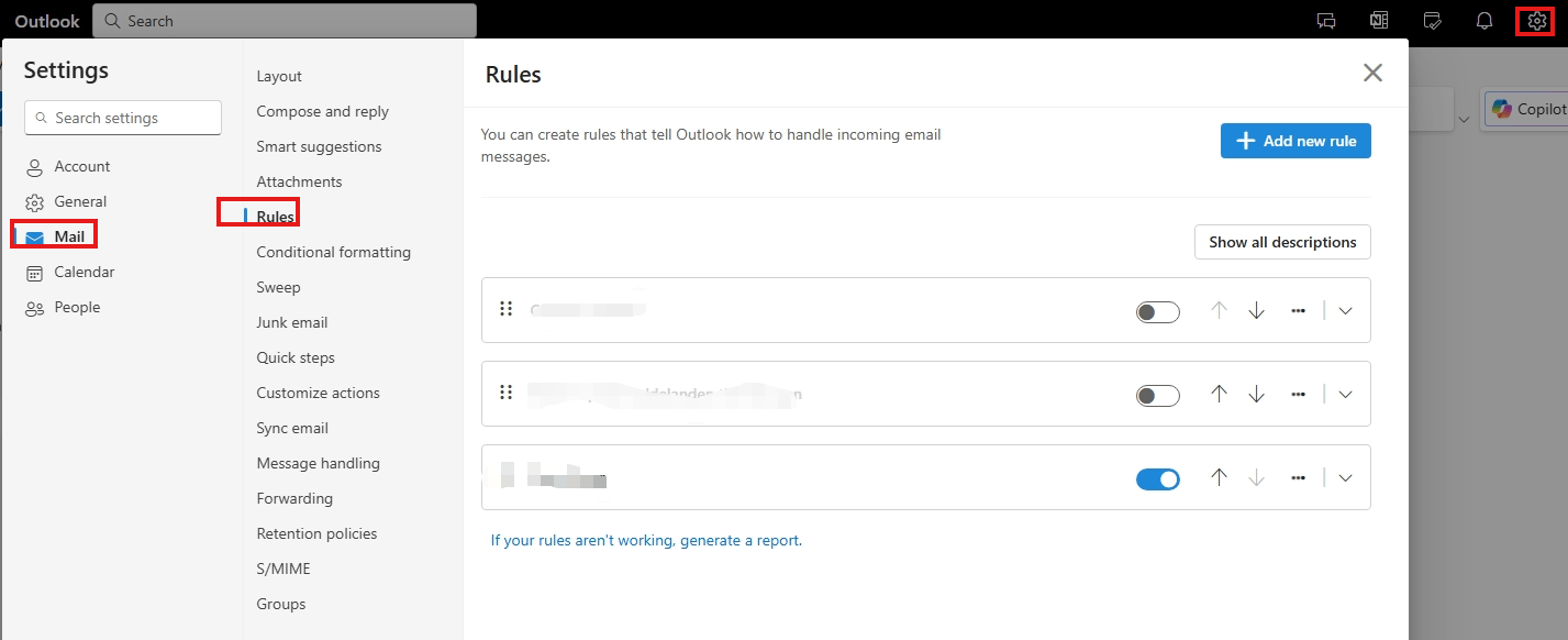 Outlook 365 is missing Rules - Microsoft Q&A
