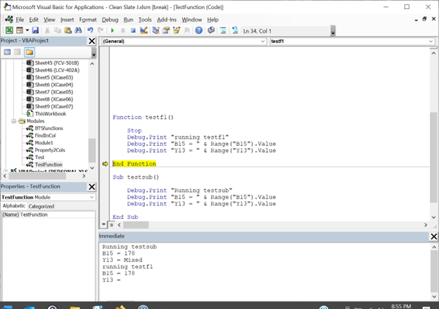 Macro statement acts differently in function and sub - Microsoft Q&A