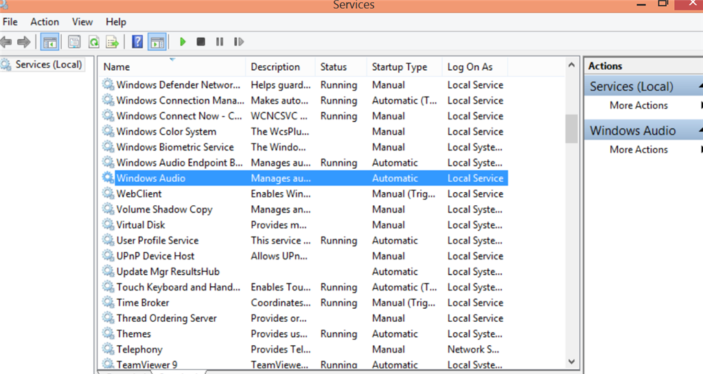 Windows audio service stopped windows 8.1 32 bit - Microsoft Q&A