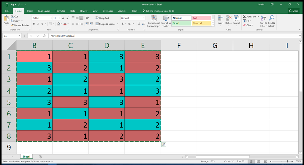 Counting values with colors - Microsoft Q&A
