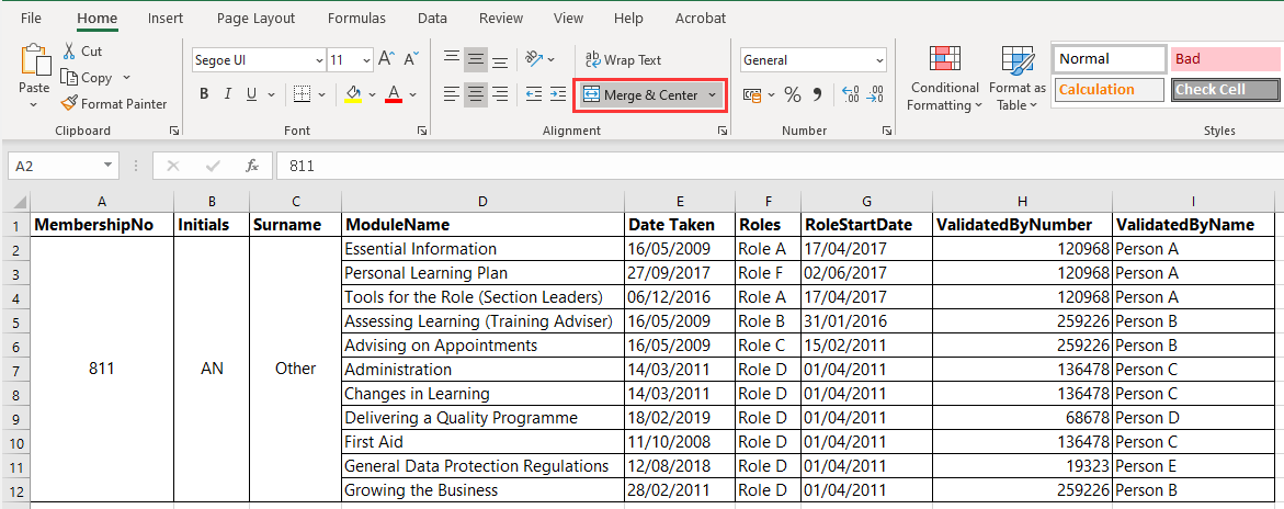Need to convert multiple rows with different values into a single row ...