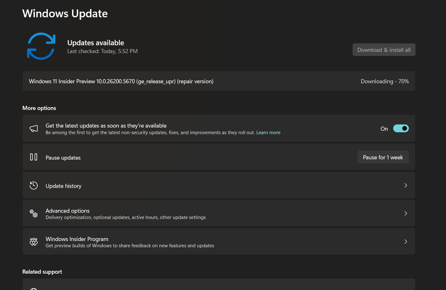 how to fix Windows 11 Insider Preview 10.0.26120.4520 (ge_release_upr ...
