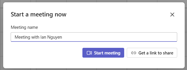 Can I make an instant meeting and grab its link and use it whenever i ...
