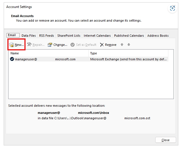Adding new email account to Outlook - Microsoft Q&A