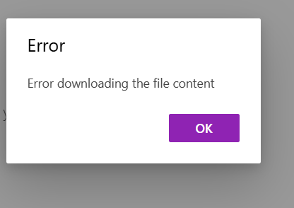 *FIX FOR ERROR DOWNLOADING THE FILE CONTENT* - Microsoft Q&A