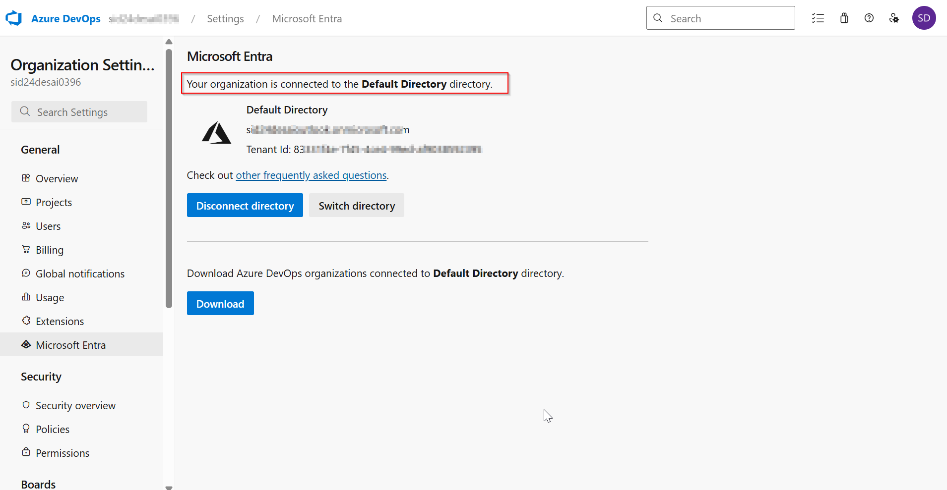 Failed to connect organization to Microsoft Entra ID - Microsoft Q&A