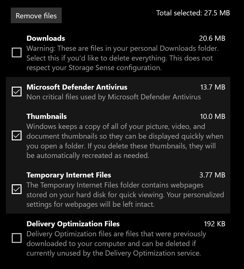 Storage settings not showing all files - Microsoft Q&A