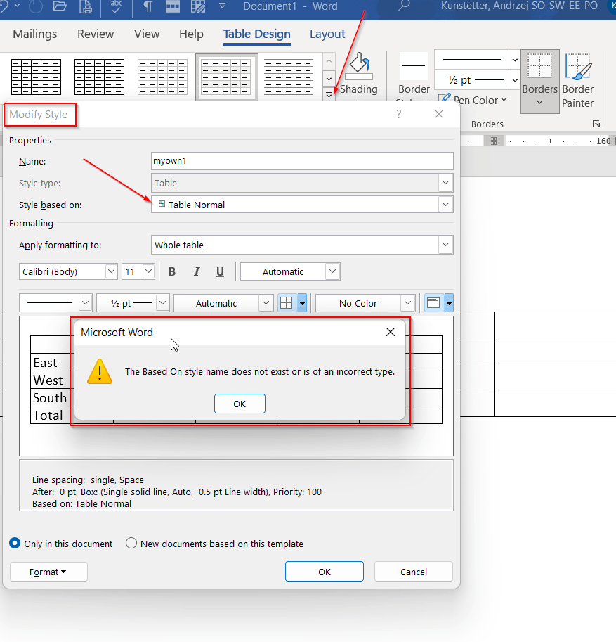 Table styles doesn't work in Win11 - Microsoft Q&A