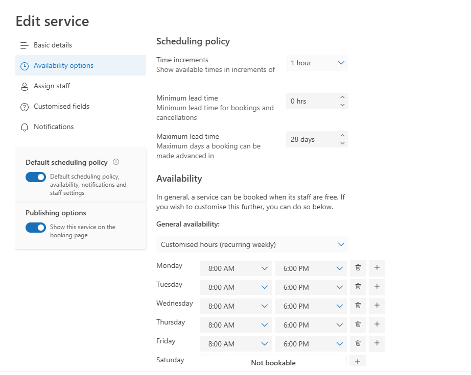 Time slot changes on Bookings - Microsoft Q&A