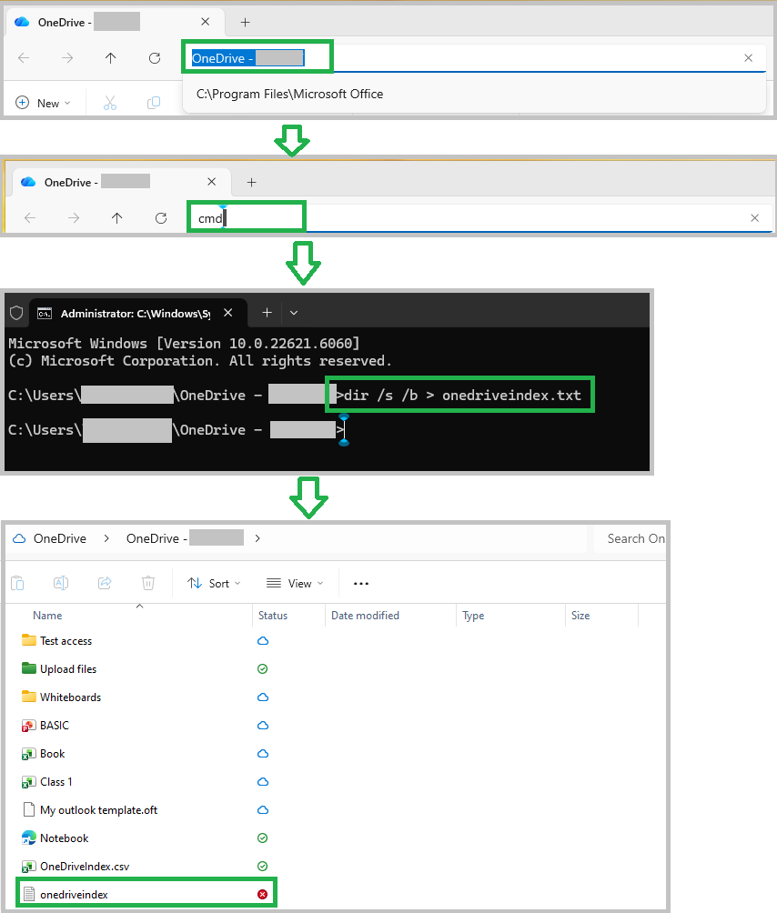 Index of a onedrive file - Microsoft Q&A