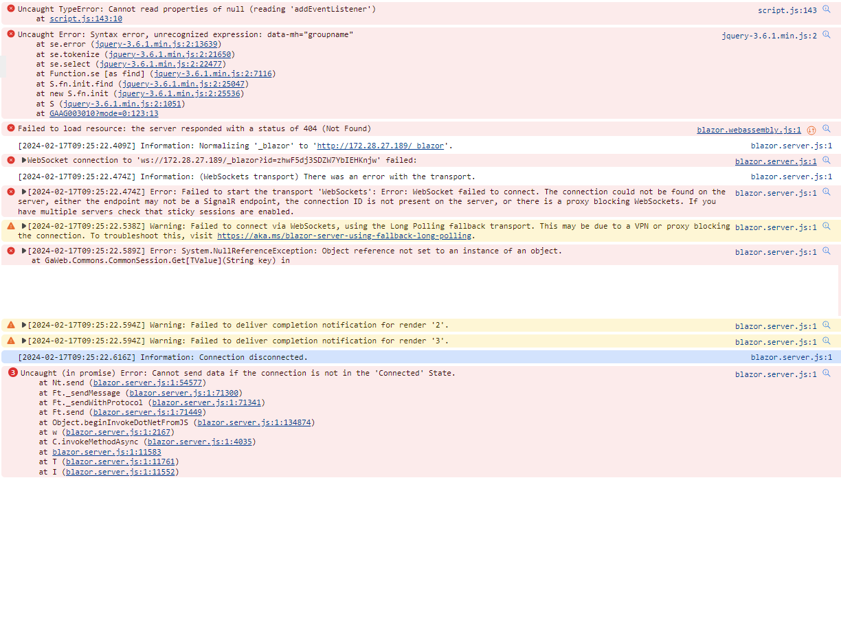 LongPolling接続エラー